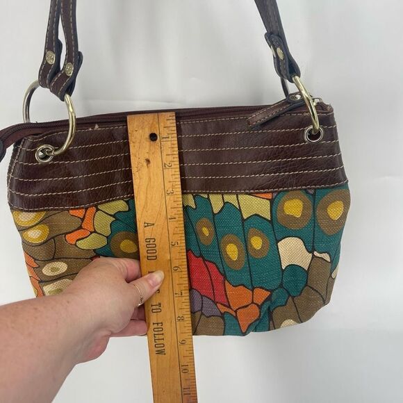 Relic Womens Shoulder Bag Hobo Zip Closure Double Strap Multicolor Butterfly - Picture 12 of 15